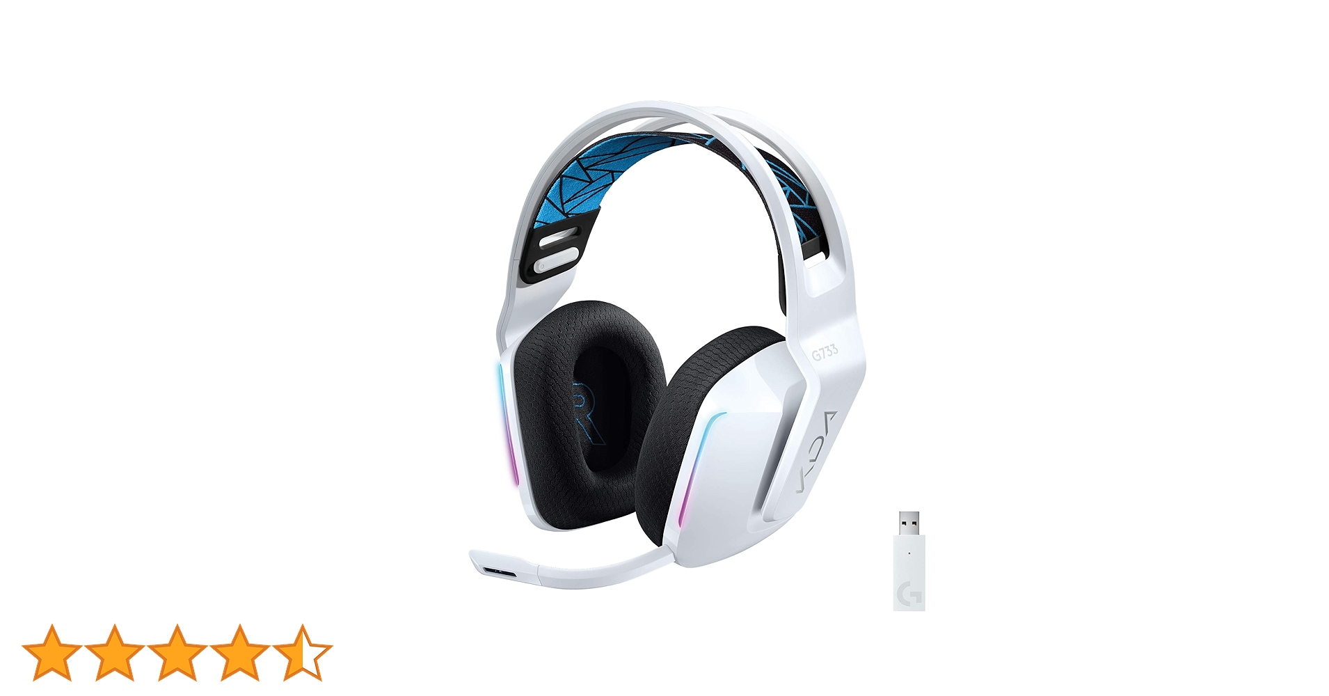 Logicool G733 KDA ゲーミングヘッドフォン G733超軽量、ワイヤレス ゲーミング ヘッドセット